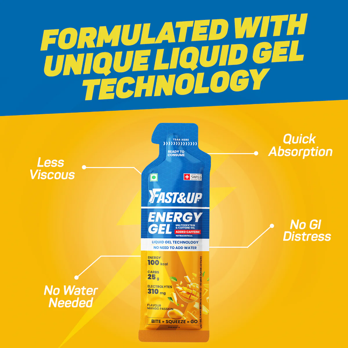 Energy Gel- Caffeinated- Mango Passion - Image 5