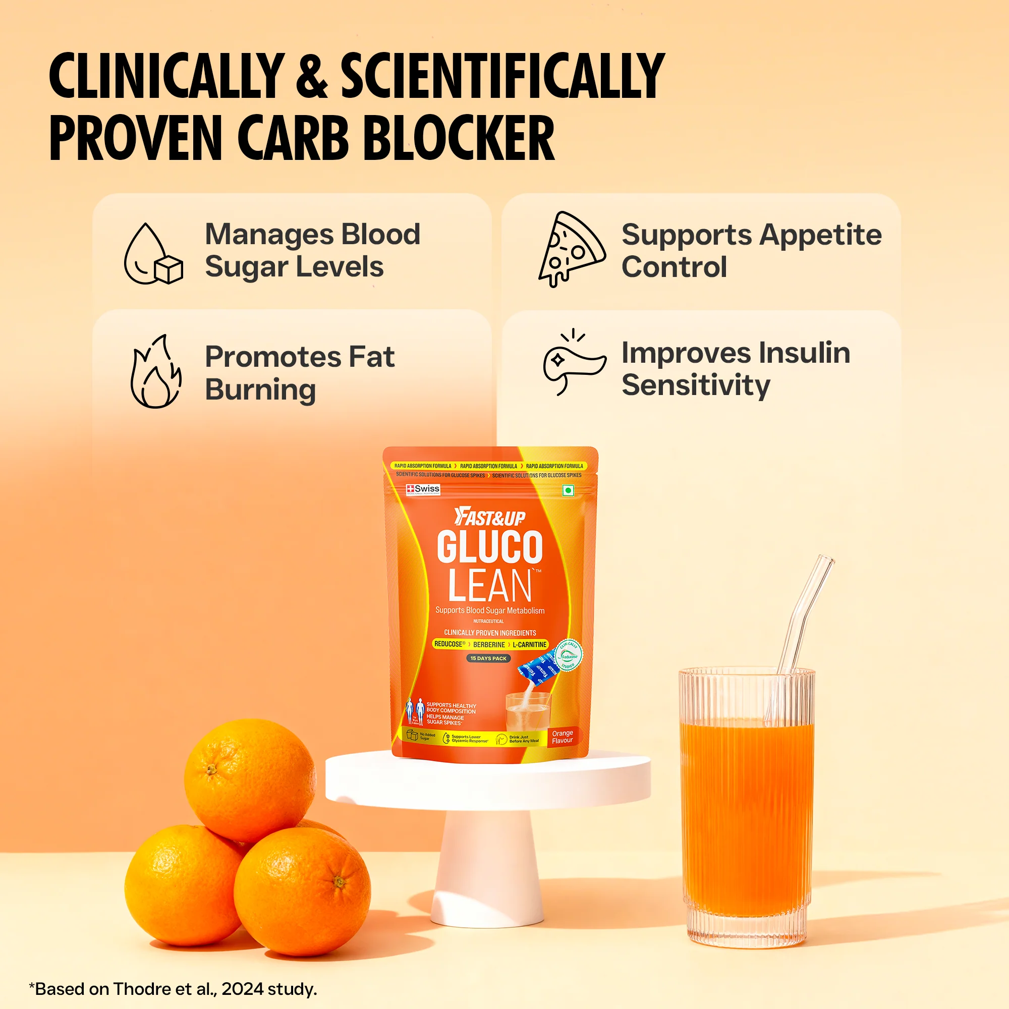 Glucolean For Low Glycaemic Response – Nature's GLP-1 - Orange - Image 5
