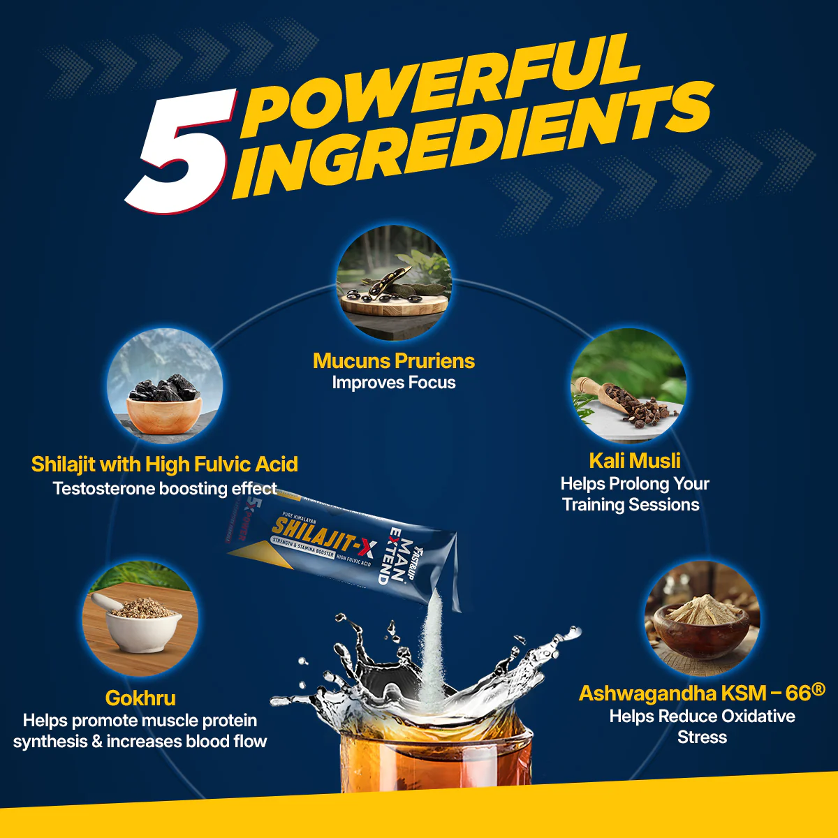 Fast&Up Shilajit X- With 5 Potent Ingredients for Strength and Stamina - Kesar Badam - Image 5