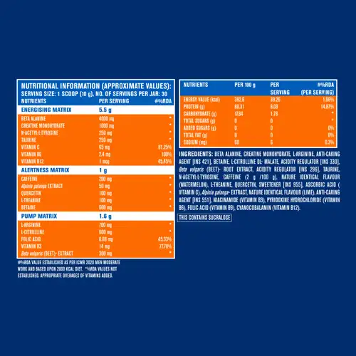 Pre Workout - Orange Flavour - 30 Servings - Image 5