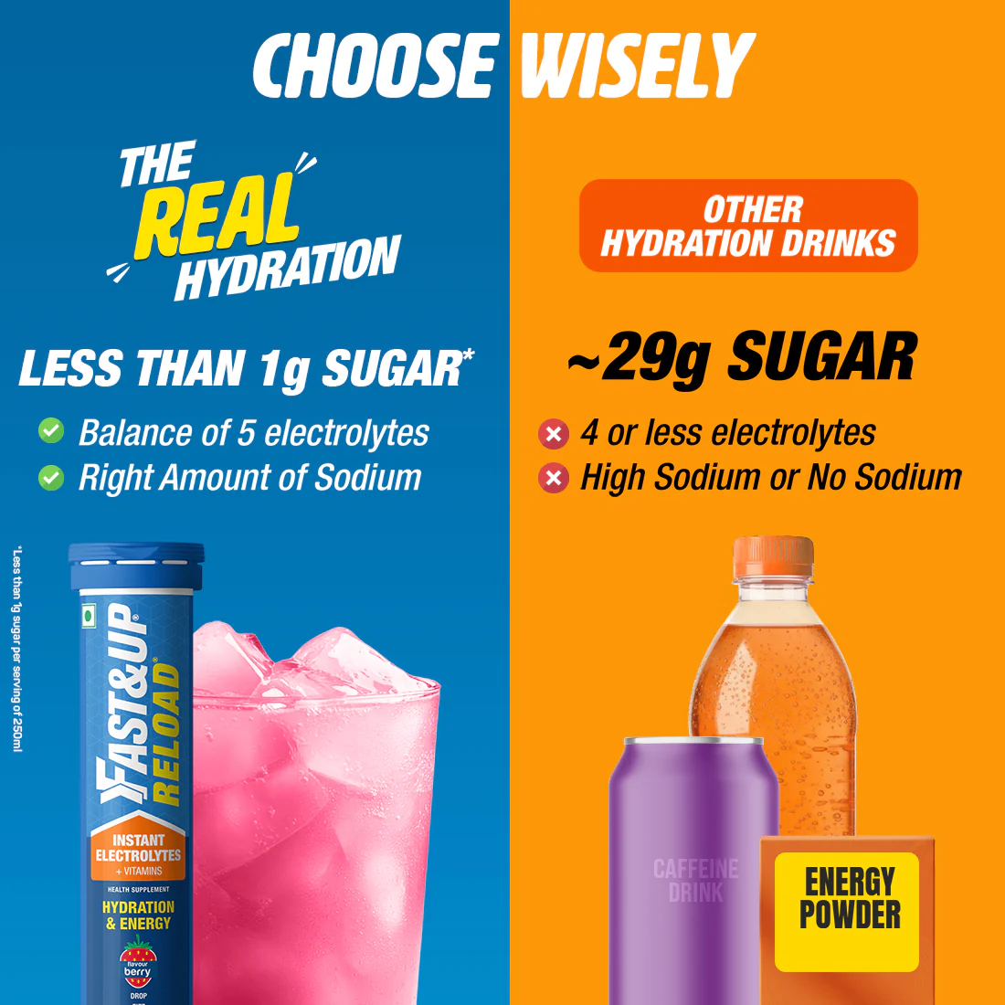 Reload Low Sugar Instant Hydration Drink - Berry - Image 3