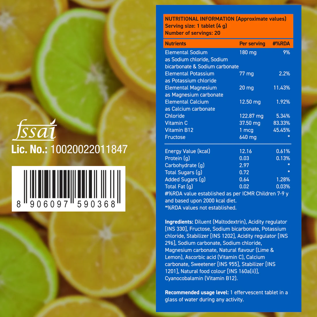 Reload Low Sugar Instant Hydration Drink - Lime & Lemon - Image 9