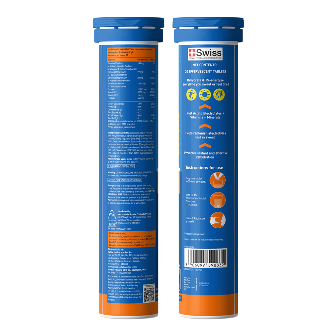 Reload Low Sugar Instant Hydration Drink - Orange - Image 10