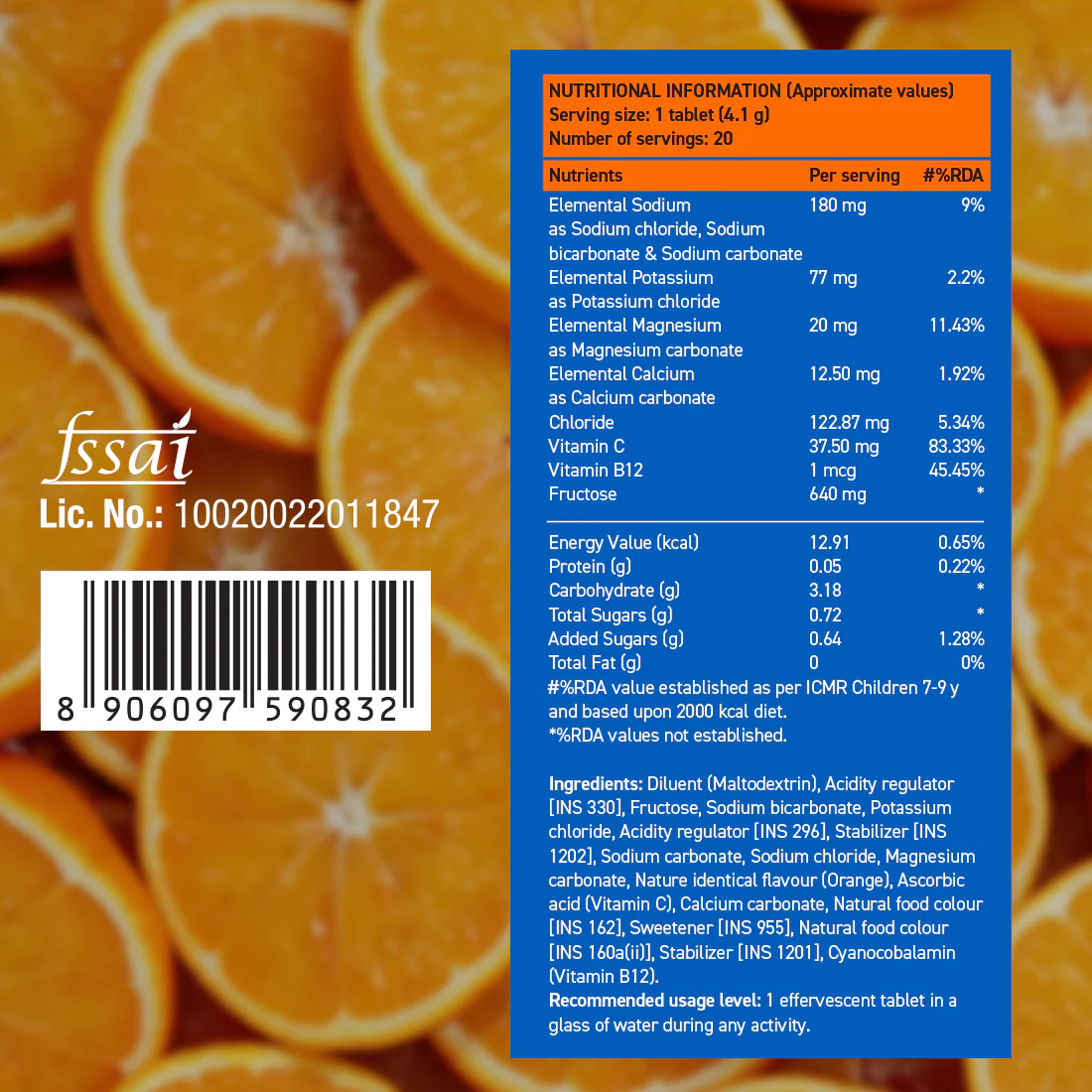 Reload Low Sugar Instant Hydration Drink - Orange - Image 9