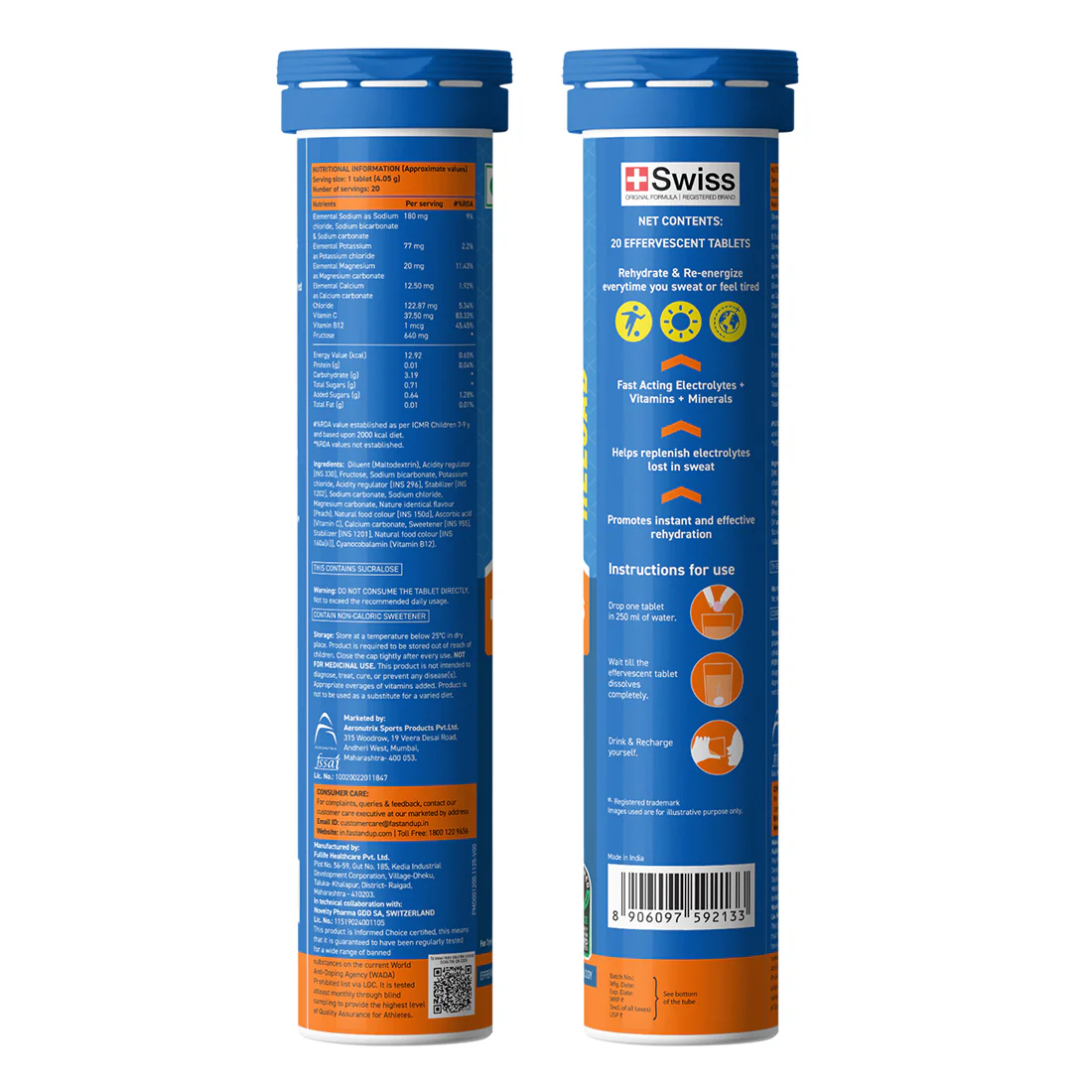 Reload Low Sugar Instant Hydration Drink - Peach Iced Tea - Image 10