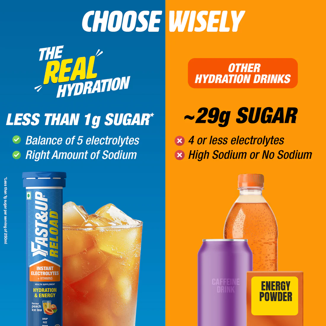Reload Low Sugar Instant Hydration Drink - Peach Iced Tea - Image 3