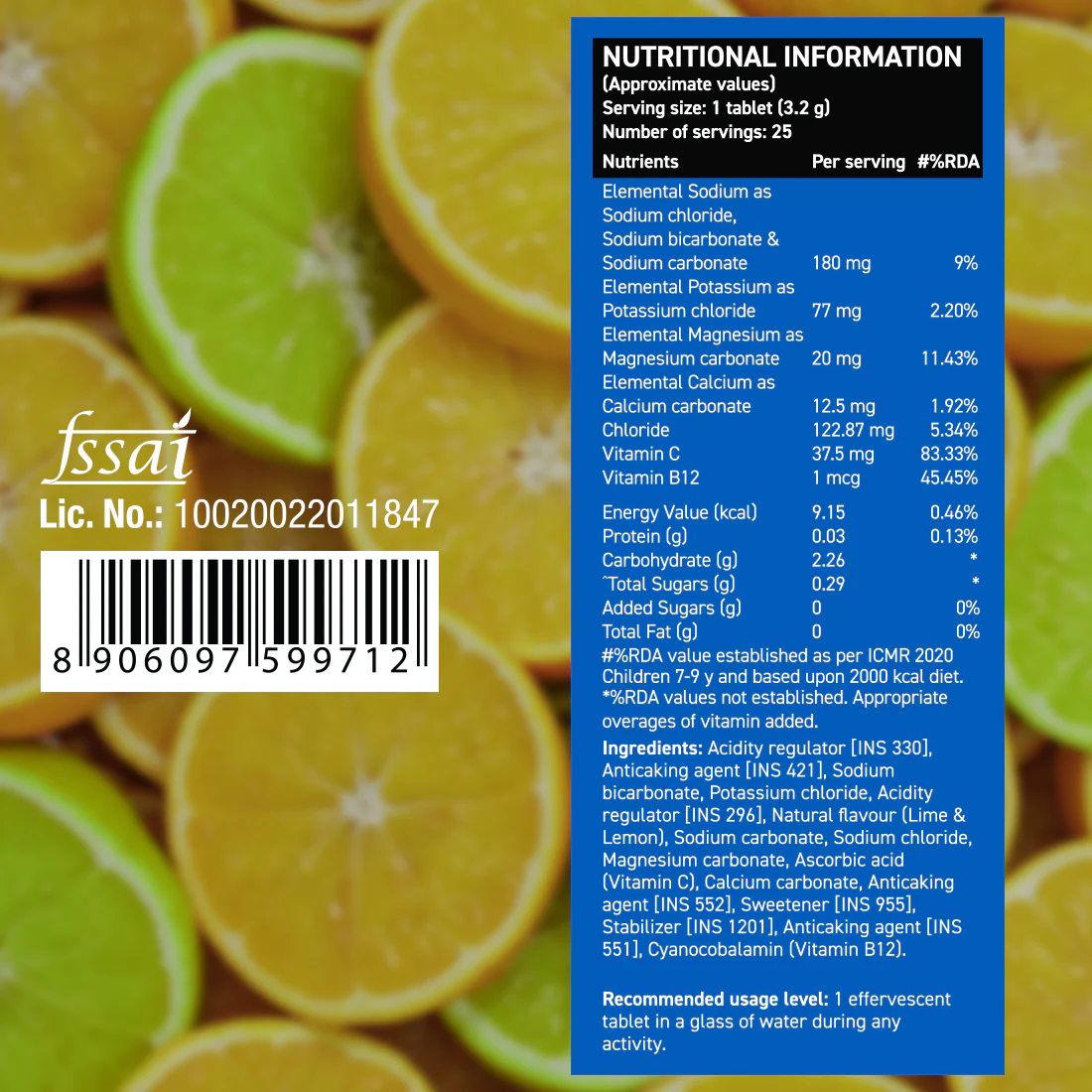 Reload Zero Instant Hydration Drink - Lime and Lemon - Single - Image 9